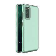 Etui i futerały do telefonów - Spring Case pokrowiec żelowe etui z kolorową ramką do Xiaomi Redmi Note 10 Pro miętowy - miniaturka - grafika 1