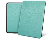 Etui do czytników e-book - Etui Alogy Leather Smart Case Kindle Paperwhite 4 niebieskie z połyskiem + Szkło - miniaturka - grafika 1