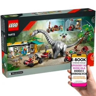 LEGO PREZENT URODZINOWY – LEGO Jurassic World – Tytanozaur i Raptor • zestaw z dinozaurami i przygodą Lego Na Święta Dla Dziecka + EBOOK-3 - Klocki - miniaturka - grafika 1
