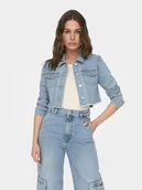 Kurtki damskie - ONLY Kurtka jeansowa Wonder 15256098 Niebieski Regular Fit - miniaturka - grafika 1