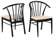 Krzesła - Krzesło Cassandra czarne plecione - miniaturka - grafika 1