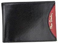 Portfele - Pierre Cardin, Portfel skórzany męski, Tilak29 8805, czarny/czerwony, ochrona RFID - miniaturka - grafika 1