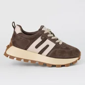 Półbuty damskie - Obuwie sportowe damskie GOODIN GD-XF-207 brąz skóra naturalna zamsz 40 - miniaturka - grafika 1