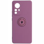 Etui i futerały do telefonów - Bizon Etui Case Silicone Ring Xiaomi 12 Pro ciemnofioletowe BCSRXIA12PDPU - miniaturka - grafika 1