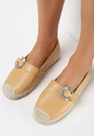 Espadryle damskie - Ciemnobeżowe Espadryle Nemotis - miniaturka - grafika 1