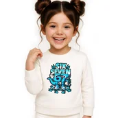Bluzy dla dziewczynek - BLUZA DZIECIĘCA 67 SIX SEVEN KLOCKI VIRAL DLA CHŁOPCA DZIEWCZYNKI 134-140 - miniaturka - grafika 1