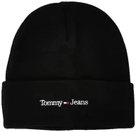 Czapki damskie - Tommy Hilfiger Czapka z dzianiny czarna, Czarny, Rozmiar uniwersalny - miniaturka - grafika 1