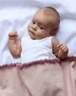 Koce i narzuty dla dzieci - PIAPIMO-KOCYK Z BAWEŁNY ORGANICZNEJ 70x100 RÓŻOWY - miniaturka - grafika 1