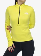 Bluzy sportowe damskie - Bluza damska bez kaptura The North Face Winter Warm Pro 1/4 Zip - firefly yellow - miniaturka - grafika 1