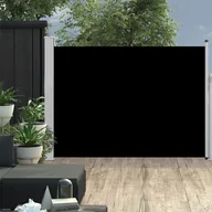 Pawilony ogrodowe - vidaXL Wysuwana markiza boczna na taras, 100 x 500 cm, czarna vidaXL - miniaturka - grafika 1