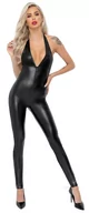 Odzież erotyczna - Noir Handmade Jumpsuit Power Wet Look 2730650 Black S - miniaturka - grafika 1