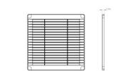 Filtry wentylacyjne i uzdatniacze - Kratka z zaślepkami 350x350 biała 02-327 - miniaturka - grafika 1