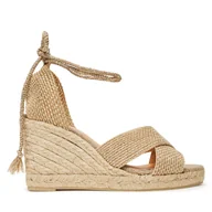 Espadryle damskie - Espadryle Castañer Becca/8/256 025534 Beżowy - miniaturka - grafika 1