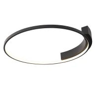 Lampy sufitowe - Nowoczesna sufitowa lampa Velvet M z czarnym ringiem i światłem 3000K - miniaturka - grafika 1