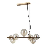 Lampy sufitowe - Canello lampa wisząca 7-punktowa mosiądz/bursztynowy PND-406007-7-HBR - miniaturka - grafika 1