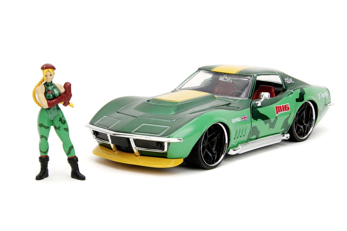 JADA STREET FIGHTER 1969 CHEVROLET CORVETTE STINGRAY ZL1 + FIGURKA CAMMY 1:24 5061