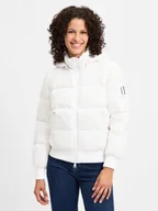 Bluzy damskie - Armani Exchange Bluzy Kobiety Sztuczne włókno biały jednolity, S - miniaturka - grafika 1