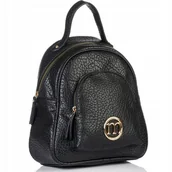 Plecaki - Plecak Damski Monnari Miejski Czarny Logo Praktyczny Stylowy Miejski - miniaturka - grafika 1