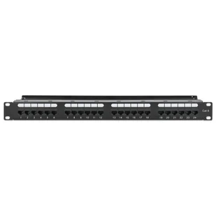 Intellinet 721035 Patch Panel Rack 19'' 1U 24 porty RJ45 Cat6 UTP 721035 - Panele krosownicze - miniaturka - grafika 1