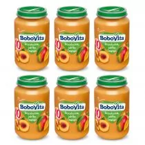 BoboVita Brzoskwinie jabłka i mango po 8 miesiącu Zestaw 6 x 190 g - Desery dla dzieci - miniaturka - grafika 1