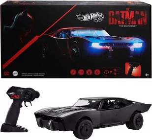 Mattel, Hw Samochod R/C, 1:10, Batman Batmobil, Hcd19 Wb4 - Samochody i pojazdy dla dzieci - miniaturka - grafika 1