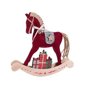 Ozdoby bożonarodzeniowe - Figurka świąteczna konik na biegunach 35 x 35 cm - miniaturka - grafika 1