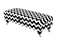 Ławki do przedpokoju - Kufer tapicerowany skrzynia QM-7 180cm EMRAWOOD Zygzak Classic 01 - miniaturka - grafika 1