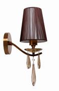 Lampy ścienne - Lumina Deco Kinkiet ALESSIA BRASS W1 LDW 1726-1 MD - miniaturka - grafika 1