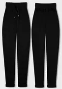 Spodnie damskie - Spodnie damskie dzianinowe typu chino czarne (3589.09X) - FEEL GOOD - miniaturka - grafika 1
