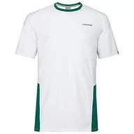 Koszulki męskie - Head Club Tech T-Shirt męski M, biały/zielony, S - miniaturka - grafika 1