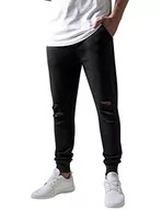 Spodnie męskie - Urban Classics Spodnie męskie Cutted Terry Pants, szary (charcoal 91), 36W x 33L - miniaturka - grafika 1