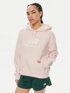 Bluzy damskie - New Balance Bluza WT41504 Różowy Oversize - miniaturka - grafika 1