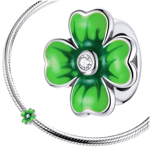 CHARMS CZTEROLISTNA KONICZYNKA koralik srebro 925