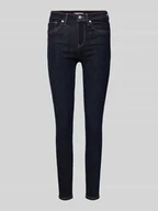 Spodnie damskie - Jeansy o kroju skinny fit z zapięciem na guzik - miniaturka - grafika 1