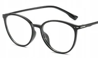 Okulary korekcyjne, oprawki, szkła - Okulary korekcyjne minusy kocie czarne -7.5 - miniaturka - grafika 1