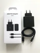 Ładowarki do telefonów - Ładowarka do Samsunga 45W USBC Ładowarka + Kabel do Telefonu 1m USB typu C - miniaturka - grafika 1