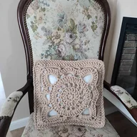 Poduszki dekoracyjne - Poduszka szydełkowa ze sznurka 40cmx40cm - miniaturka - grafika 1