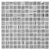 Płytki ceramiczne - Mozaika Ice Structure Silver 30 x 30 Artens - miniaturka - grafika 1