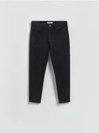 Spodnie męskie - Reserved - Jeansy skinny z efektem sprania - czarny - miniaturka - grafika 1