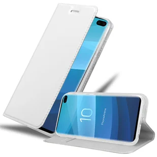 Etui na telefon Cadorabo do Samsung Galaxy S10 PLUS w kolorze srebrnym Pokrowiec Etui Book Etui Booklet - Etui i futerały do telefonów - miniaturka - grafika 1