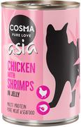 Mokra karma dla kotów - Zestaw Cosma Asia w galarecie, 12 x 400 g - Kurczak z krewetkami - miniaturka - grafika 1