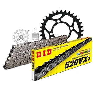Zestaw łańcuchów DID stal 520VX3 / 70 nit zamek do Aeon Cobra RS 2WD RSII 125/180 ccm - Części motocyklowe - miniaturka - grafika 1