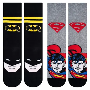 Zestaw 2x Skarpetki męskie kolorowe SOXO GOOD STUFF Batman i Superman DC Comics - Skarpetki męskie - miniaturka - grafika 1