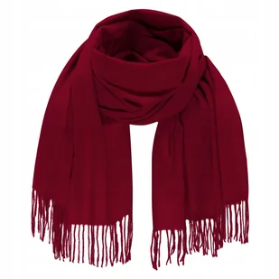 Burgundowy SZAL gładki SZALIK KASZMIR JAKOŚĆ dużo KOLOROW klasyczny CIEPŁY - Apaszki i szaliki damskie - miniaturka - grafika 1