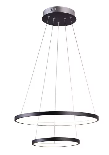 Candellux LAMPA wisząca LUNE 32-64745 futurystyczna OPRAWA zwis LED 40W pierścienie rings czarne 32-64745