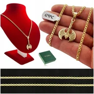 Naszyjniki męskie - Naszyjnik Męski Topór Wikinga, Łańcuszek + Zawieszka 50 Cm Srebro Pozłacane - miniaturka - grafika 1