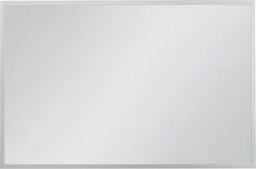 Lustro łazienkowe w srebrnej ramie aluminiowej 100x65cm - Lustra - miniaturka - grafika 1