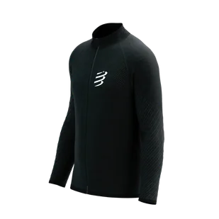 COMPRESSPORT Bluza biegowa męska SEAMLESS ZIP SWEATSHIRT black melange - Bluzy sportowe męskie - miniaturka - grafika 10