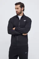 Bluzy męskie - Reebok bluza męska kolor czarny z nadrukiem - miniaturka - grafika 1