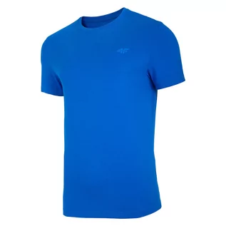 Koszulki męskie - 4F, T-Shirt męski, NOSH4-TSM003 36S, niebieski, rozmiar L - grafika 1